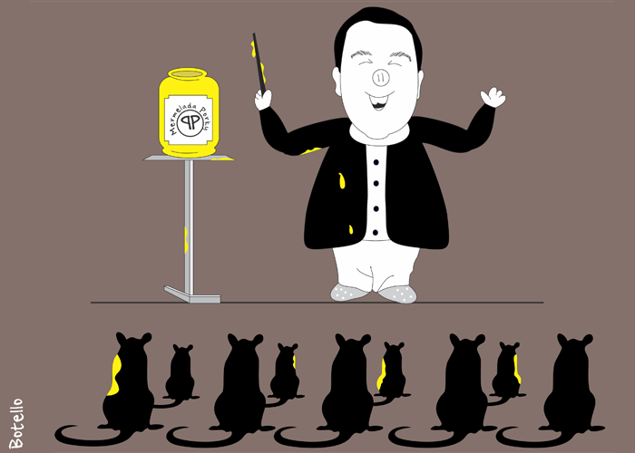 Caricatura: Mermelada tributaria pa' aquí, mermelada tributaria pa' allá