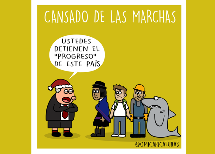 Caricatura: Duque se hartó de las marchas...