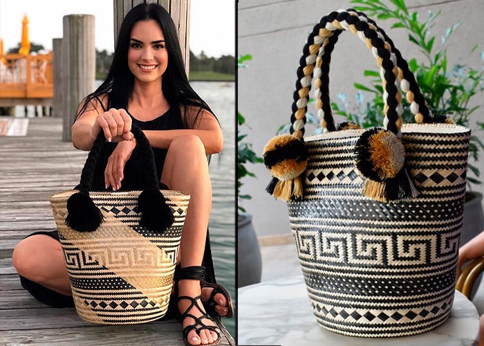 La actriz Scarlet Ortiz encantada con la artesania wayuu