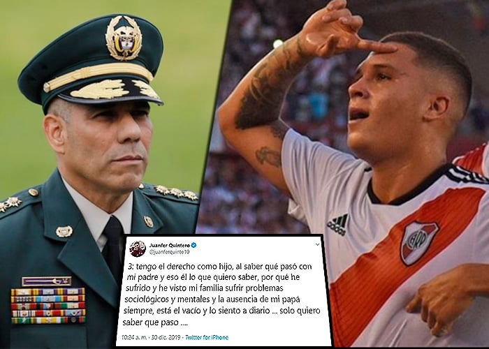 Juanfer Quintero le pide cuentas al nuevo comandante del ejército por la desaparición de su padre