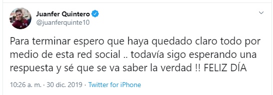  - Juanfer Quintero le pide cuentas al nuevo comandante del ejército por la desaparición de su padre