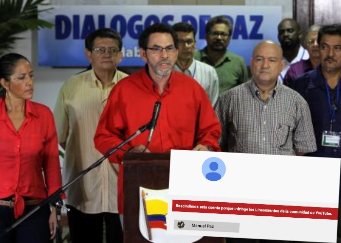 YouTube eliminó cuenta de Farc con más de 1500 videos sobre La Habana