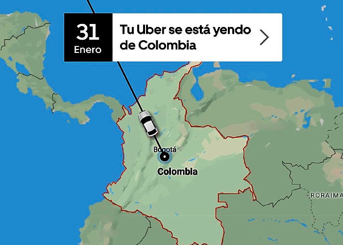 Uber le dice adiós a Colombia: 88.000 conductores a la calle