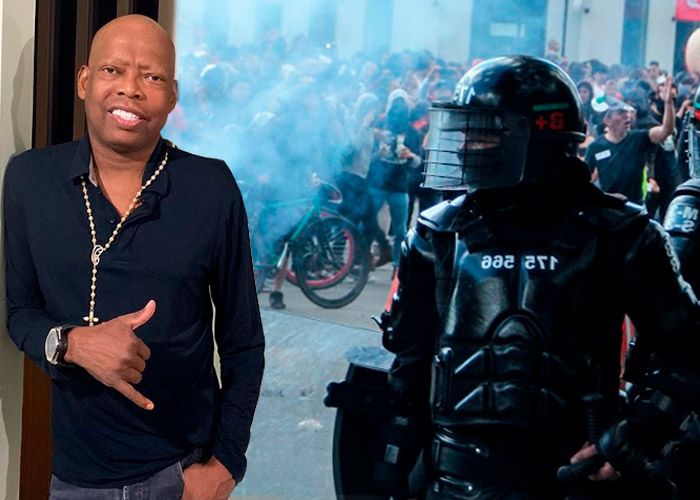 Destrozan en redes a Faustino Asprilla por defender al ESMAD