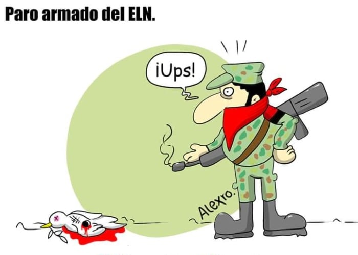 Caricatura: Paro armado del ELN