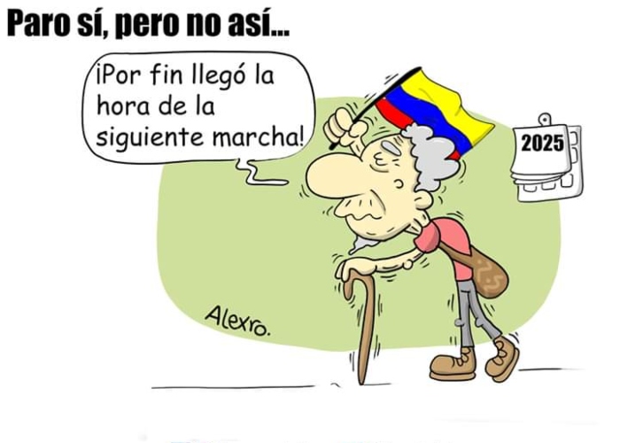 Caricatura: Paro sí, pero no así...