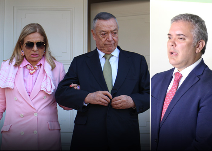 Moñona de Rodrigo Noguera, rector de la Sergio Arboleda, con Iván Duque