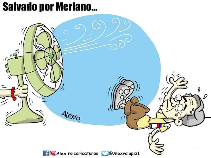 Caricatura: El salvado por Merlano...
