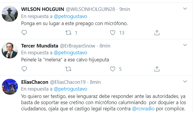  - Gustavo Petro no se aguanta que Carlos Antonio Vélez le diga asesino y lo demanda