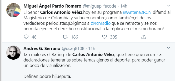  - El odio que sienten los colombianos por Carlos Antonio Vélez