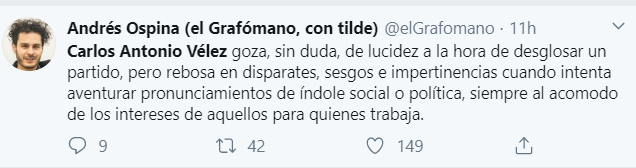  - El odio que sienten los colombianos por Carlos Antonio Vélez