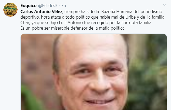  - El odio que sienten los colombianos por Carlos Antonio Vélez