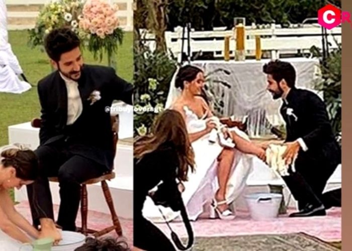  - La foto que no han mostrado: Camilo sí le lavó los pies a Evaluna Montaner