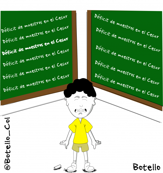  - Caricatura: Déficit de maestros en el Departamento del Cesar