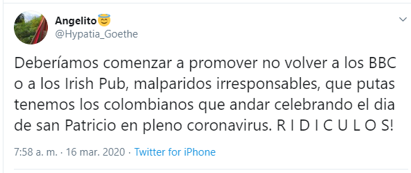  - La irresponsabilidad de Bogotá Beer Company con el Coronavirus