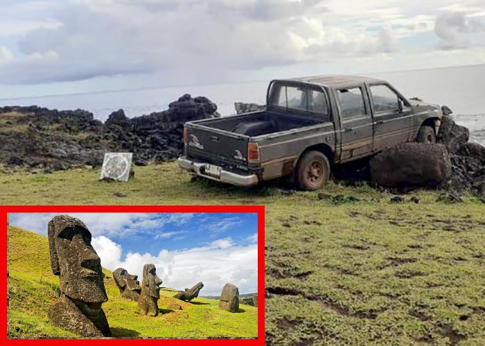 El idiota que destruyó dos de los gigantes de la Isla de Pascua