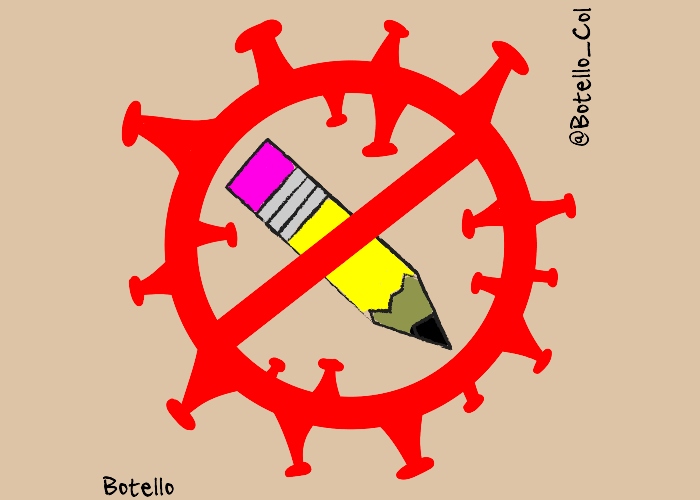 Caricatura: Por Coronavirus suspenden actividades académicas
