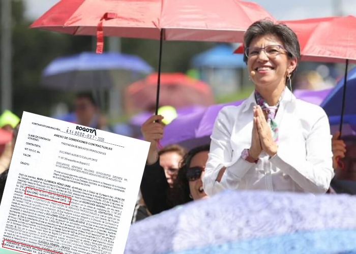 ¿Claudia López paga aporte de campaña con contrato en la Alcaldía?