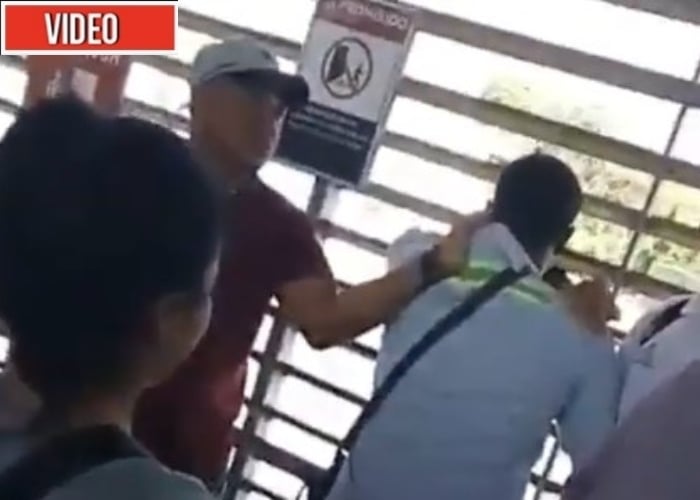 VIDEO: El hombre que eyaculó sobre una mamá y su hija en Cartagena