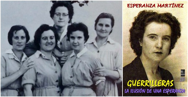 Sole (segunda por la derecha), en la cárcel de Alcalá, en 1961. Portada de la autobiografía de Esperanza Martínez