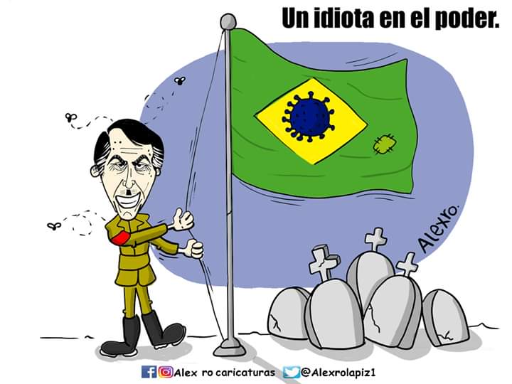 Caricatura: Un idiota en el poder