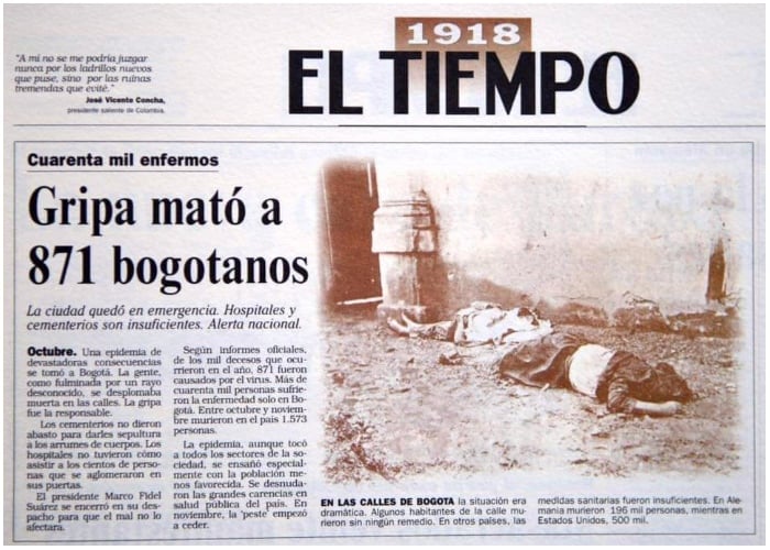La gripa que mató a 871 bogotanos