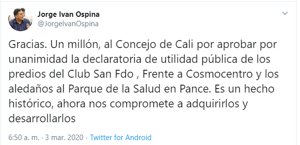  - Golpe de Jorge Iván Ospina a constructores en Cali