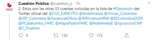  - La lista negra del Ejército en Twitter