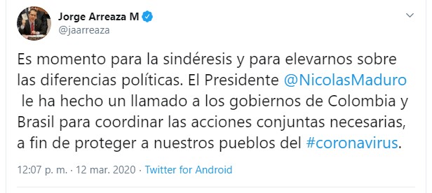  - ¿El coronavirus podría reactivar las relaciones entre Duque y Maduro?