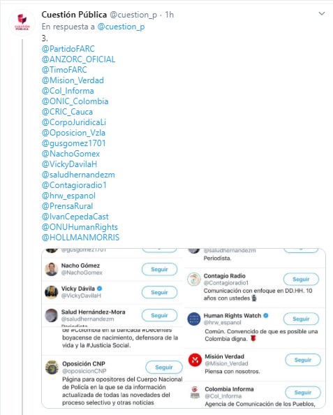  - La lista negra del Ejército en Twitter