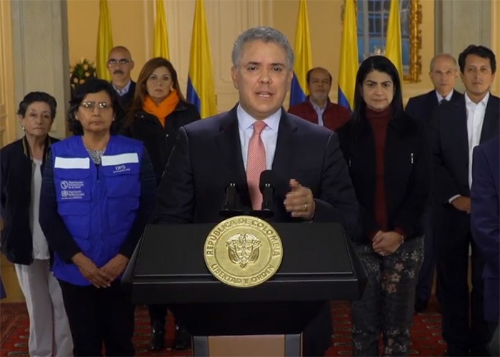 Duque decreta cuarentena total en todo el país