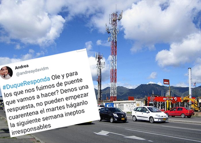 “Y los que nos fuimos de puente, ¿qué vamos a hacer? Duque no sea irresponsable”