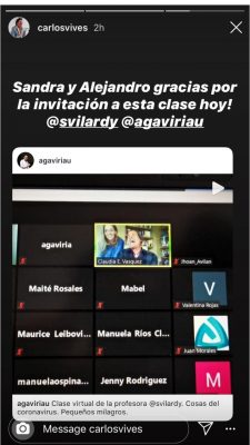  - Carlos Vives el invitado de lujo a las clases virtuales de Alejandro Gaviria