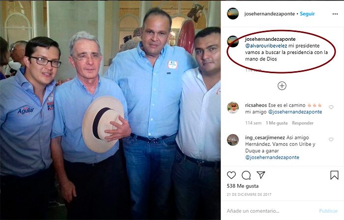  - El circulo de poder uribista con el que se rozaba el Neñé Hernández