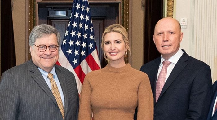  - El min. australiano con coronavirus se reunió con Ivanka Trump y el fiscal general de EE.UU.