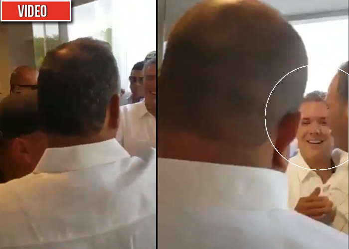 Abrazo de amigotes de Duque y el Ñeñe en Valledupar