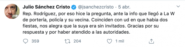  - ¿Congresista uribista hizo rumba en su casa en plena cuarentena?