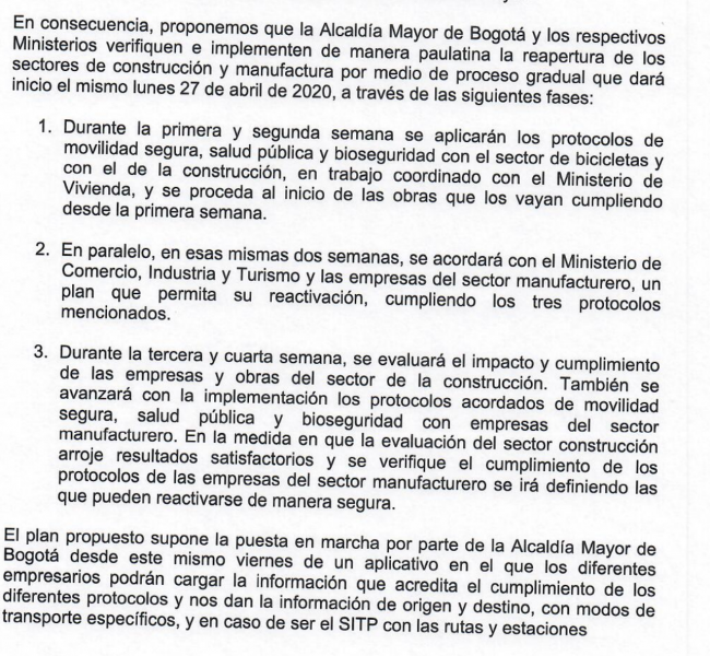 Carta de la alcaldesa al presidente Duque sobre inicio laboral del 27 de abril - -- Las2orillas - Carta de la alcaldesa al presidente Duque sobre inicio laboral del 27 de abril