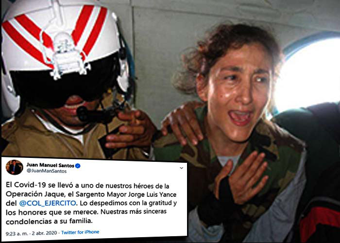 Descache de Santos: soldado que rescató a Ingrid, no murió de Conoraviris