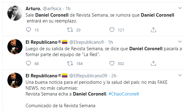  - La felicidad de los uribistas porque echaron a Coronell de Semana