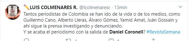  - La felicidad de los uribistas porque echaron a Coronell de Semana