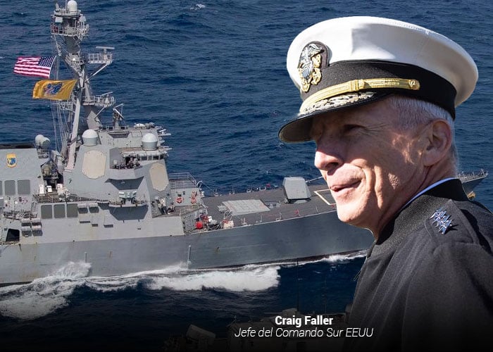 El jefe del comando Sur que comanda la fuerza naval gringa que avanza hacia Venezuela