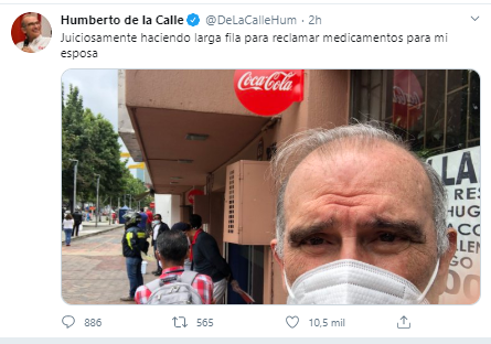  - ¿Humberto de la Calle viola la cuarentena obligatoria para mayores de 70?