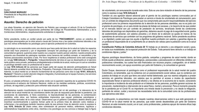 El llamado de los psicólogos a Iván Duque - -- Las2orillas - El llamado de los psicólogos a Iván Duque