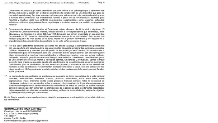 El llamado de los psicólogos a Iván Duque - -- Las2orillas - El llamado de los psicólogos a Iván Duque
