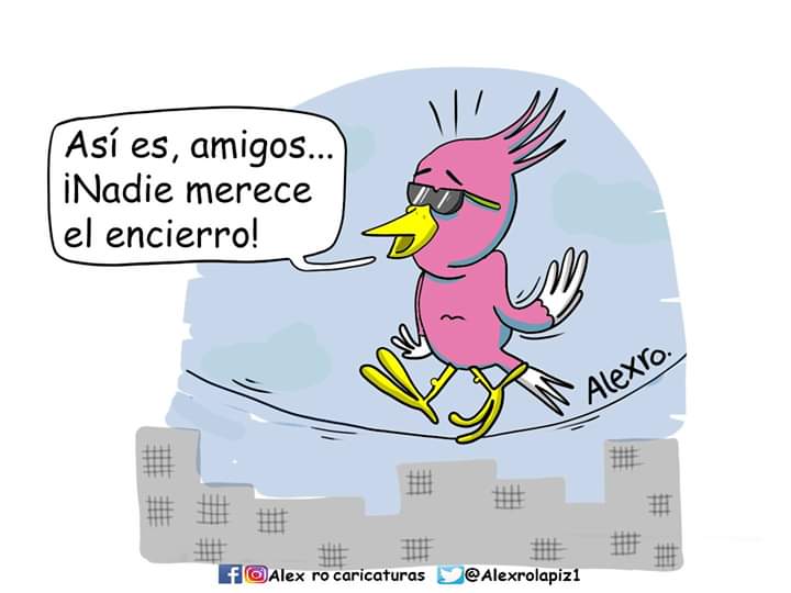 Caricatura: Nadie merece el encierro