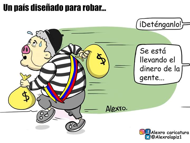 Caricatura: Colombia, un país diseñado para robar