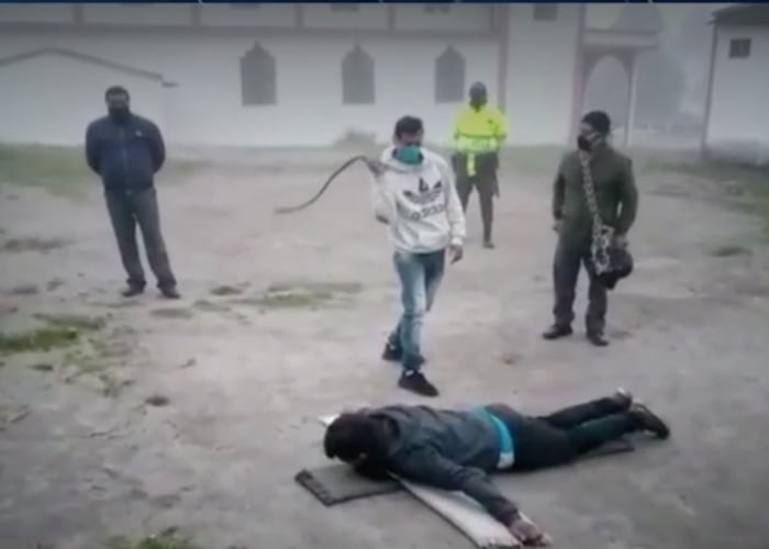 Tres latigazos para quien incumpla la cuarentena en Nariño