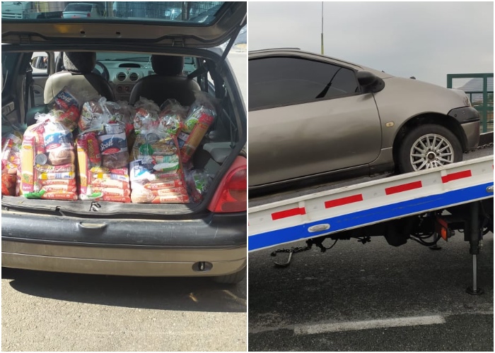 Iba a regalar mercados y la Policía lo multó