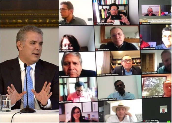 Con el ojo puesto en Duque, el Congreso estrena sesiones virtuales